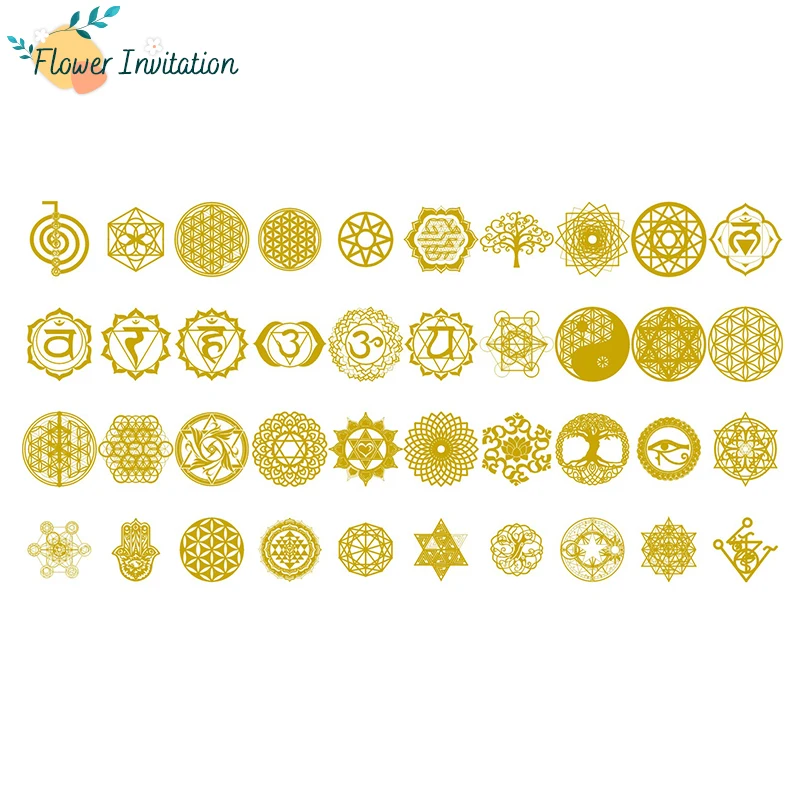 

40 шт. энергетический оргонит, наклейка, чакра, цветок жизни, энергетическая башня, материалы, металлическая паста, энергия меди для смолы, ювелирные изделия, рукоделие