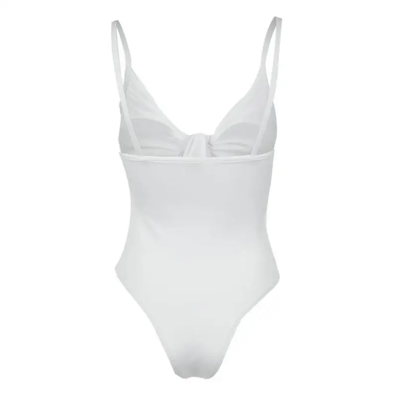 Женские купальные костюмы летний купальник 2020 однотонный бюстгальтер с бантом
