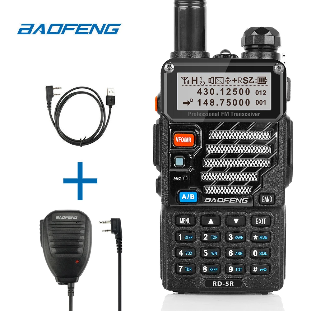 Baofeng RD 5R DMR Tier II VFO цифровой двойной слот двухдиапазонный 136 174/400 470MHz рация