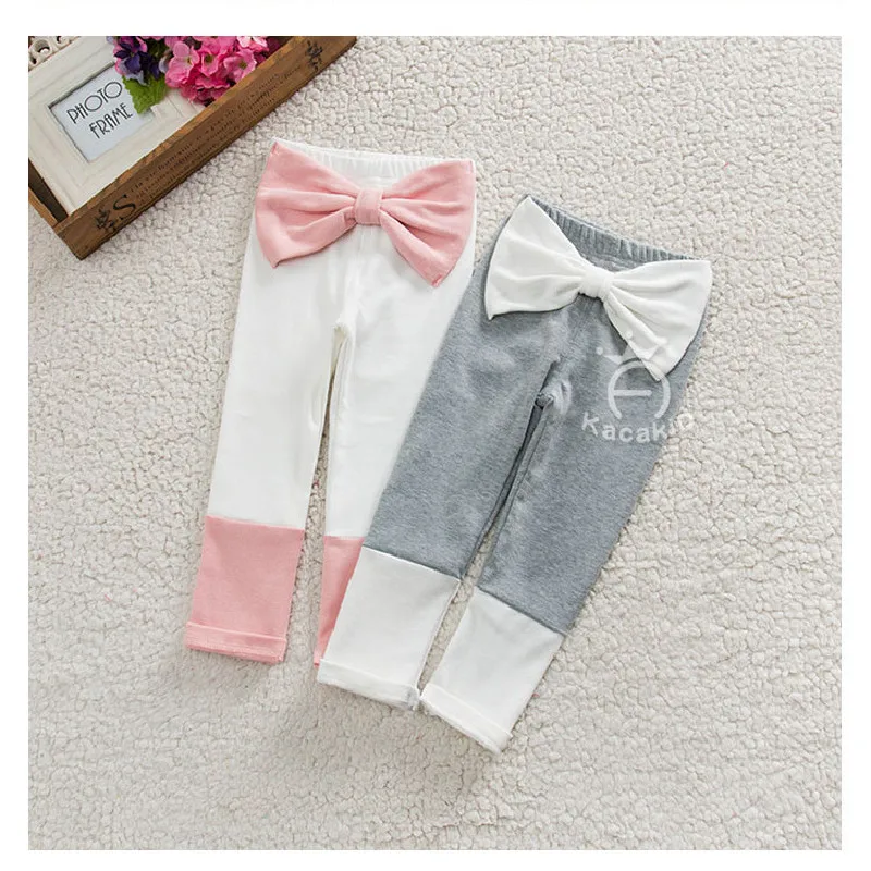 Штаны для новорожденных девочек брюки маленьких с бантом штаны младенцев из 100%