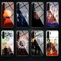 drama supernaturals tempered glass phone case cover for huawei honor mate p 7 8 9 10 20 30 40 a x i pro lite smart 2019 trend