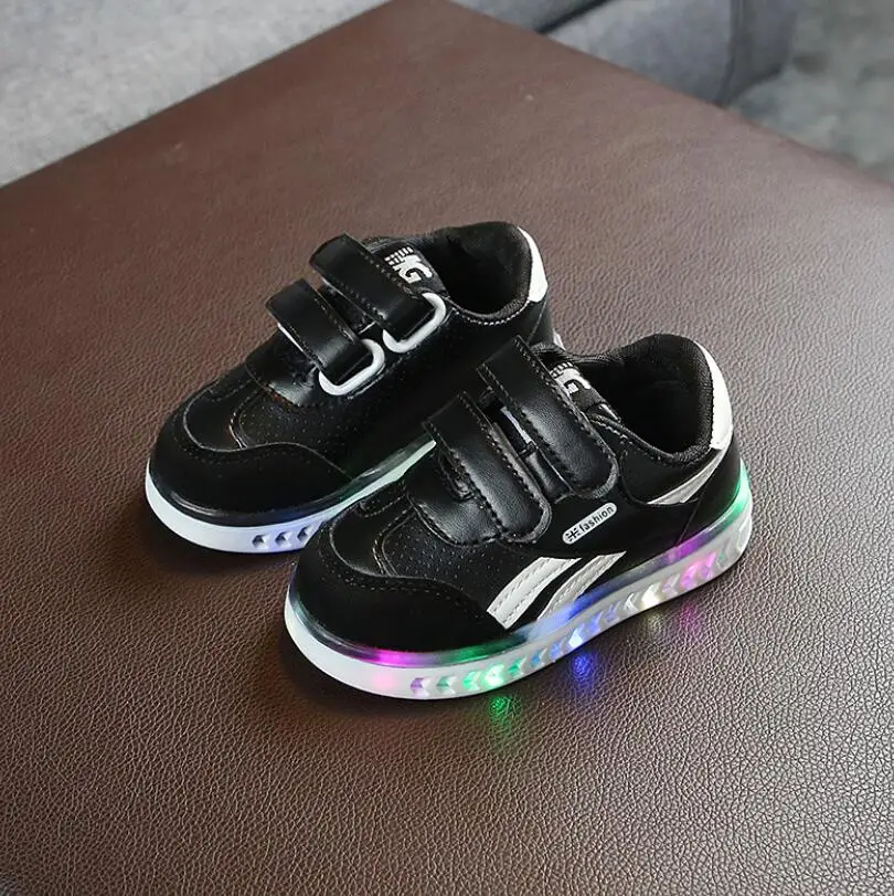 Для детей ясельного возраста светодиодной подсветкой Светящиеся кроссовки с