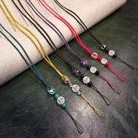mobile phone lanyard chinese style hanging neck pendant retro clan style pendant chain mobile phone case strap hand woven