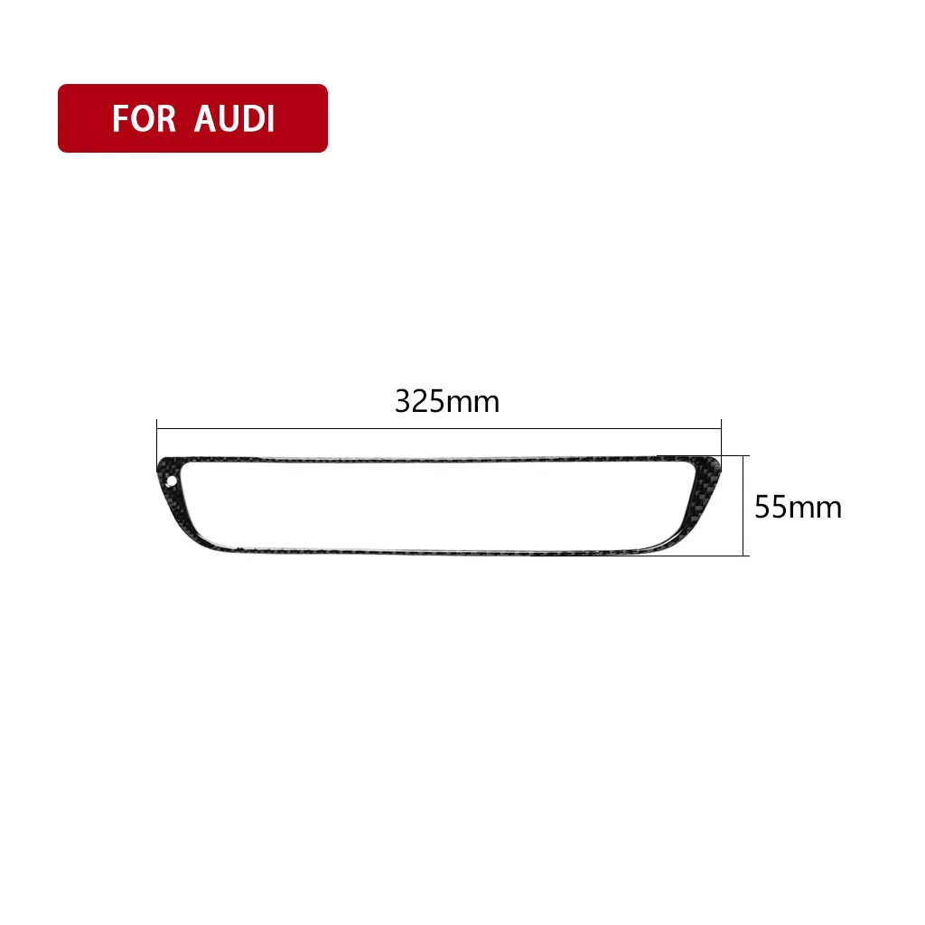 

for Audi Q7 2016-2019 Car Accessories Carbon Fiber Rear Console Armrest Cigarette Light Panel Decoration Cover Sticker Trim