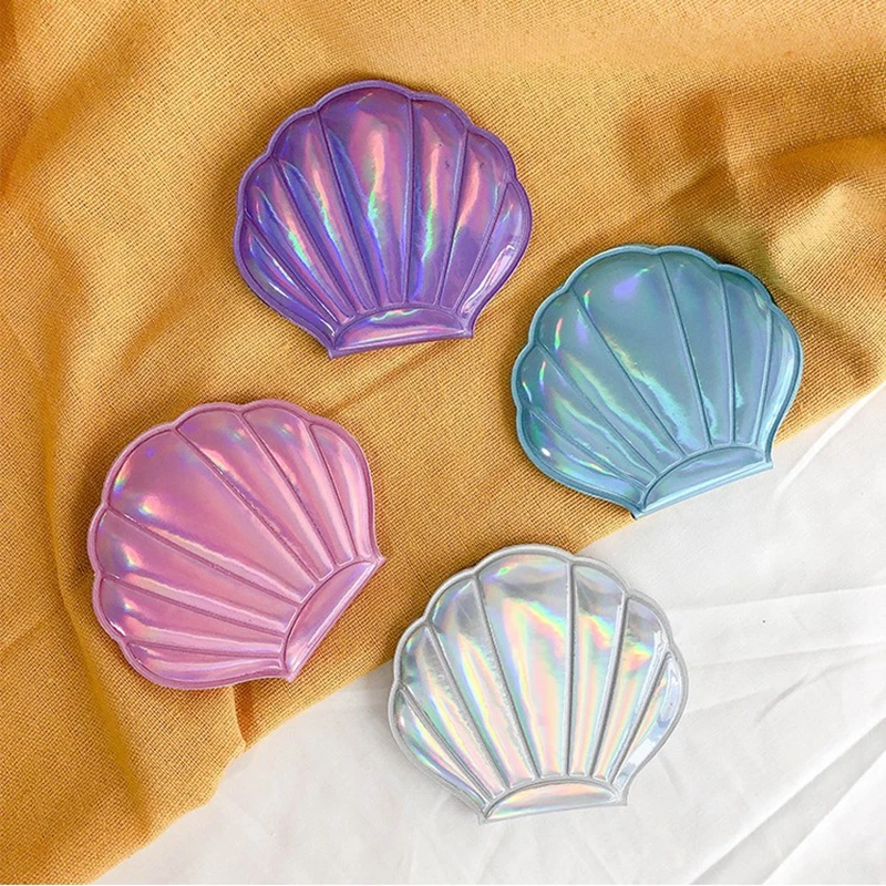 W &amp G зеркало для макияжа в форме морской ракушки портативное складное лазерное