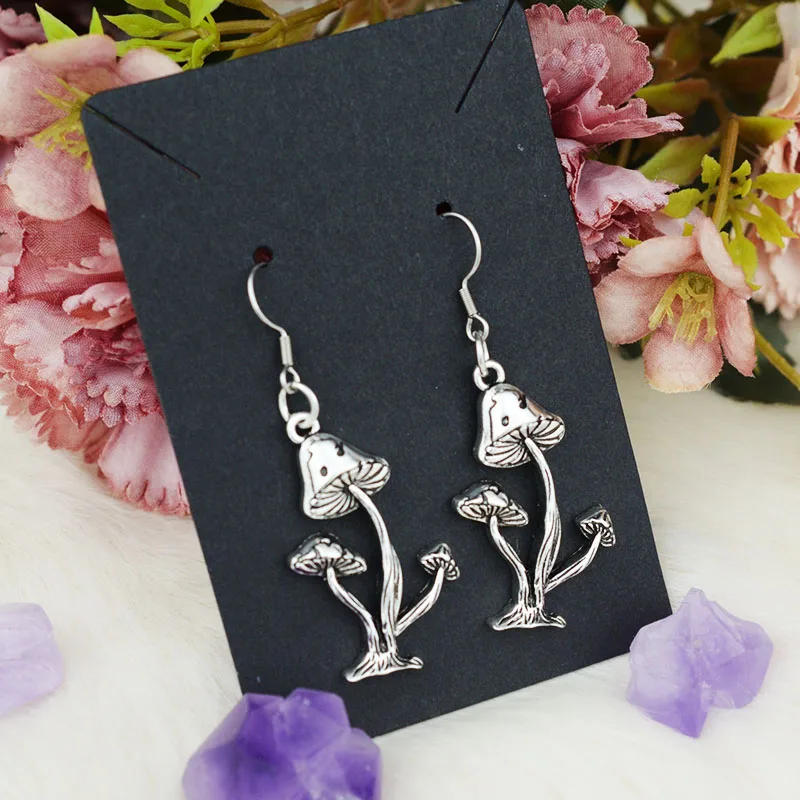 

Mushroom Forest Earring Moon Mushroom Jewelry Fantasy Elves Fairy Earring Woodland Drop Earring