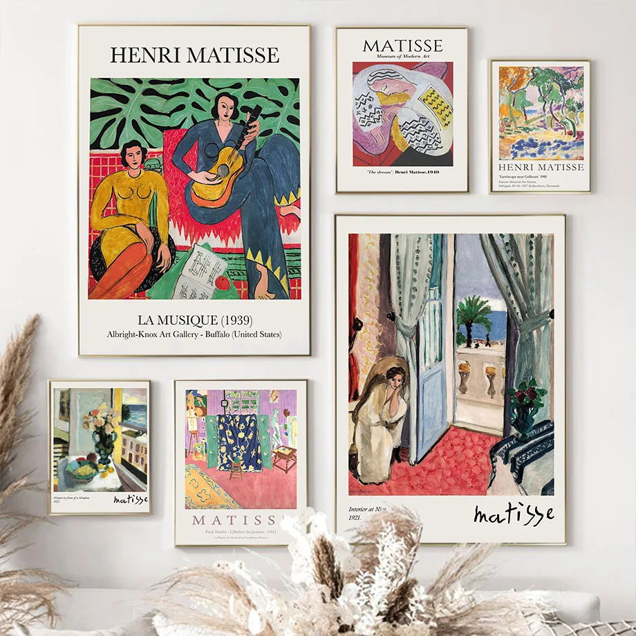 

Vintage Matisse Abstract Modern Art Wall Art Canvas Painting Nordic Posters And Prints Retro Wall Pictures For Living Room Decor