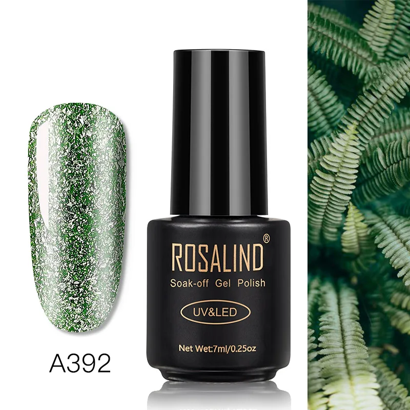 RAA392 ROSALIND Гель-лак с блестками Гель-лак для ногтей гибридные Лаки гель блестящая живопись ногти искусство поли УФ Топ базовый праймер для маникюра - Цвет: RAA392