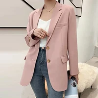 blazer womens small suit jacket women spring 2021 new korean casual pink pink blazer coats blazers winter casual button solid
