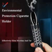 new cigarette holder portable car usb windproof dustproof smoking lighter artifact cover lighter smoking accessories men gadgets