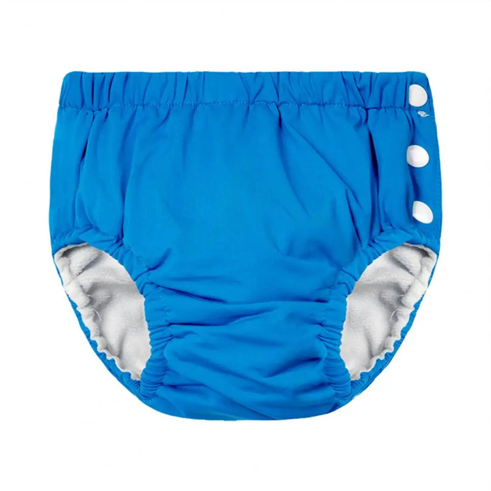 Pantalones cortos de pa&ntilde;al infantil para el hogar, lavables, impermeables, con botones, multicapa, lavables, de Color s&oacute;lido, para pa&ntilde;al infantil-1