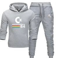 new set two piece fashion commodore 64 hoodies mens track and field sweatshirt autumn men brand clothing hoodies pants sets