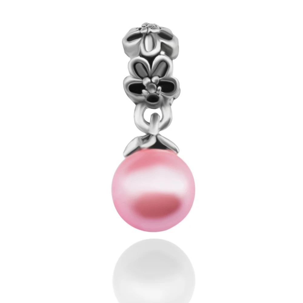 

Hot Sale Colorful Pearls Flowers shape Pendant Beads fit Brand Charms Bracelets Necklace DIY Jewelry Women Jewelry Accessories