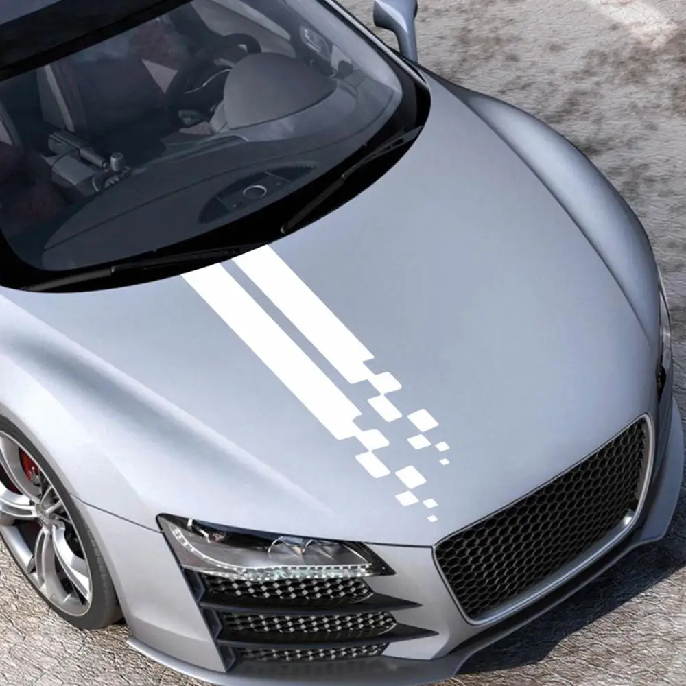 

2Pcs 2021 Racing Sports Styling Car Stickers Hood Over Stickers Side Body Vinyl for BMW Ford Toyota Car Decals Decor Film 90cmx9