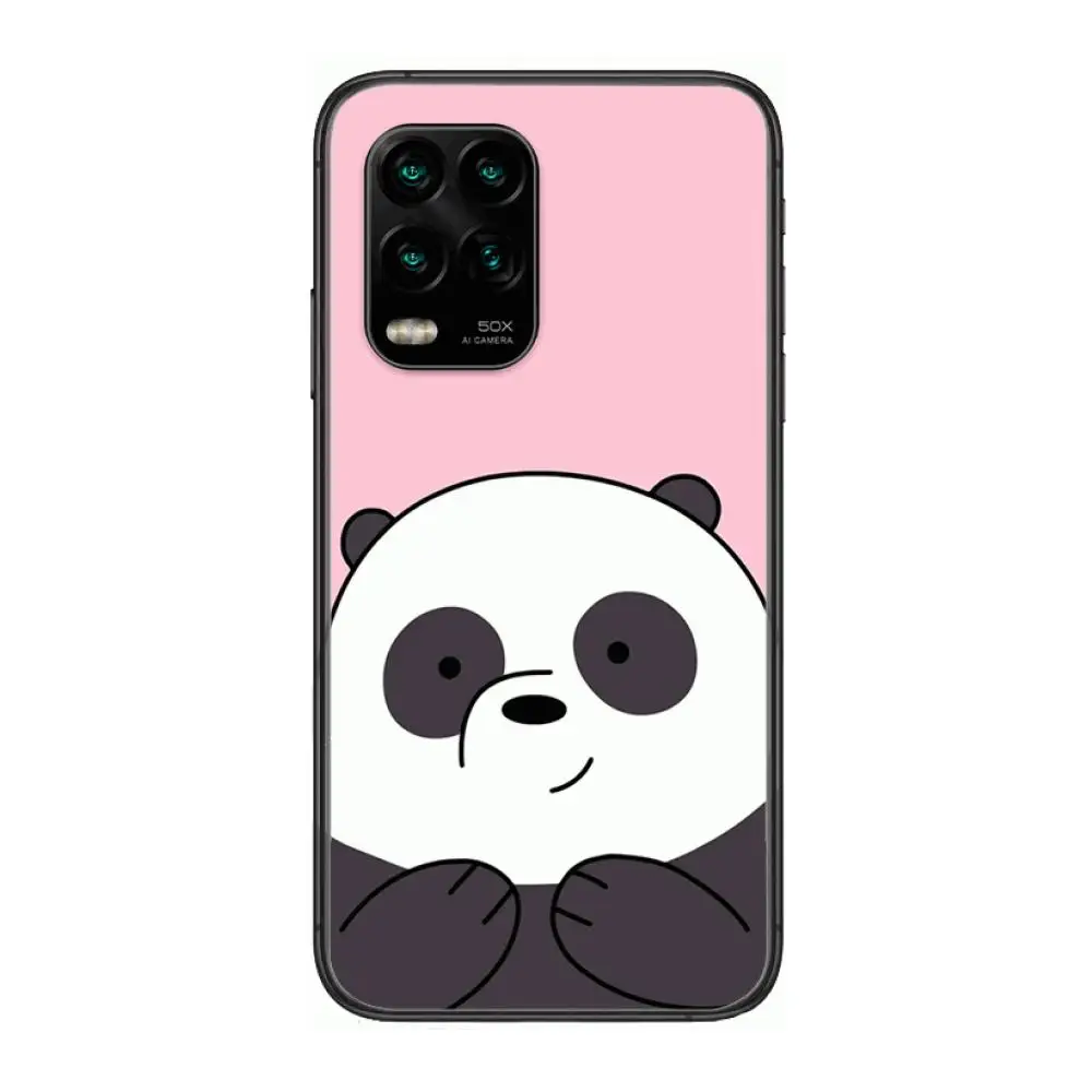 

Cute panda animal Phone Case For xiaomi Redmi Note 9S 8 7 6 5 A Pro T Anime Black Cover Silicone Back Pretty senior