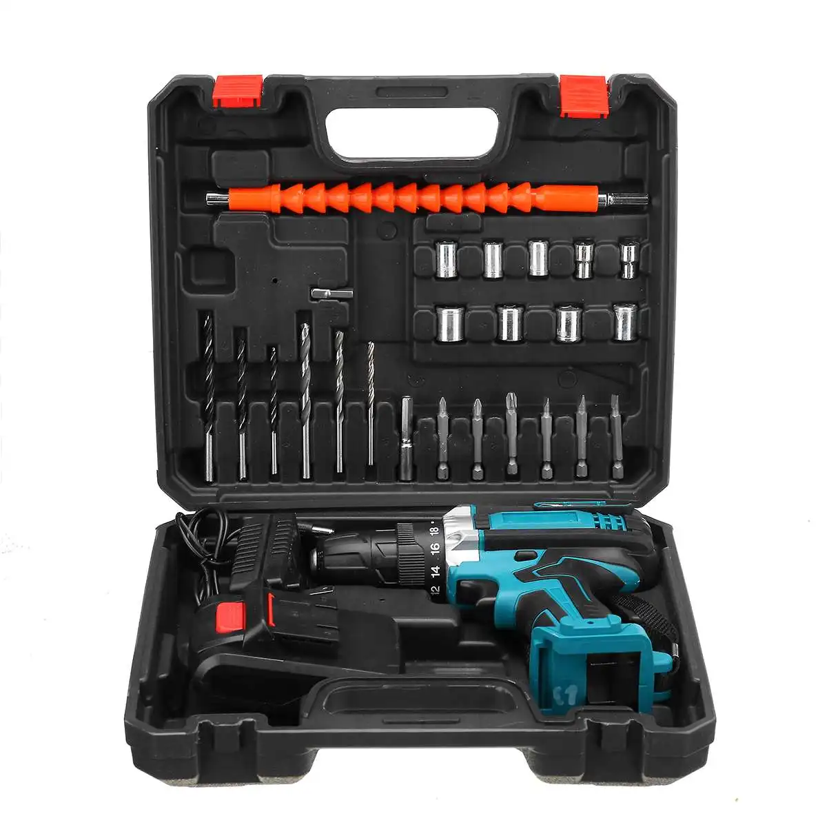 

40NM 21V Brushless Electric Drill Cordless Screwdriver 2000mAh Battery Mini Electric Power Screwdriver Drill 3pcs Bit