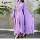 Женское платье для выпускного вечеринки, с длинным рукавом и перекрестной горловиной