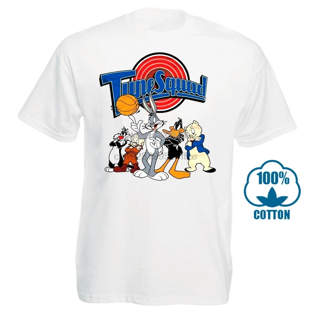 Looney Tunes Space Jam Squad официальная Мужская футболка с буквенным принтом 011815|Мужские