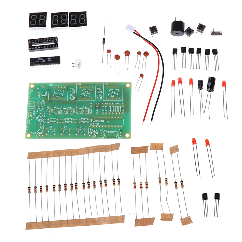 

C51 Digital Electronic Clock Suite DIY Kits Six 6 Bits Electronic Parts and Components Electronic Production Wholesale Hot Sale