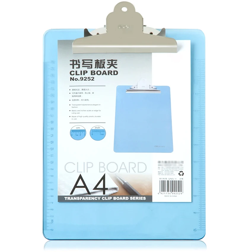 

A4 Clip Board With Scale, Portable Writing Board Pad Stationery, Hanging File Document Board Clip Pads Office Writing Mat