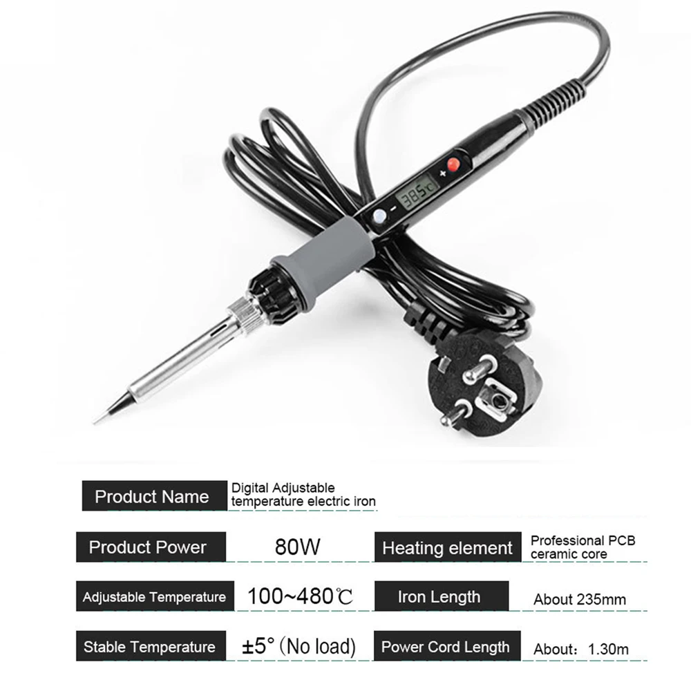 80 Вт паяльник ЖК цифровой дисплей с регулируемой температурой 220v110vсварочная