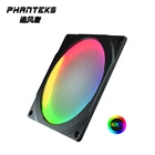Вентиляторная диафрагма PHANTEKS, 5 В, 120140 мм, с RGB-подсветодиодный кой, цвет радуги, совместима с вентилятором 12 смсинхронным управлением материнской платой