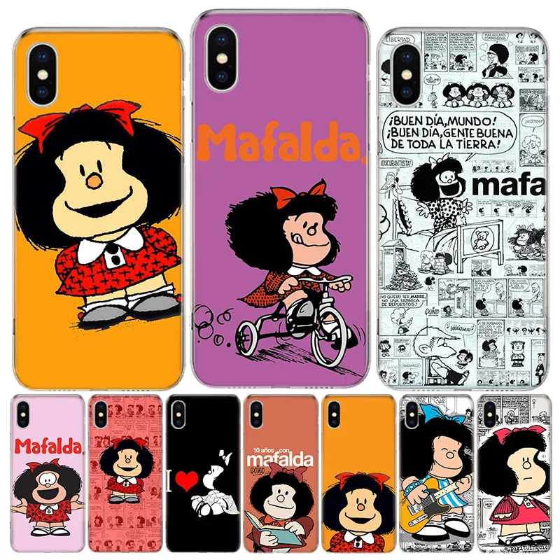 

Mafalda Phone Case For Apple Iphone 11 12 Mini 13 Pro Max SE 2020 X XS XR 8 Plus 7 6 6S 5 5S SE Cover Shell Coque