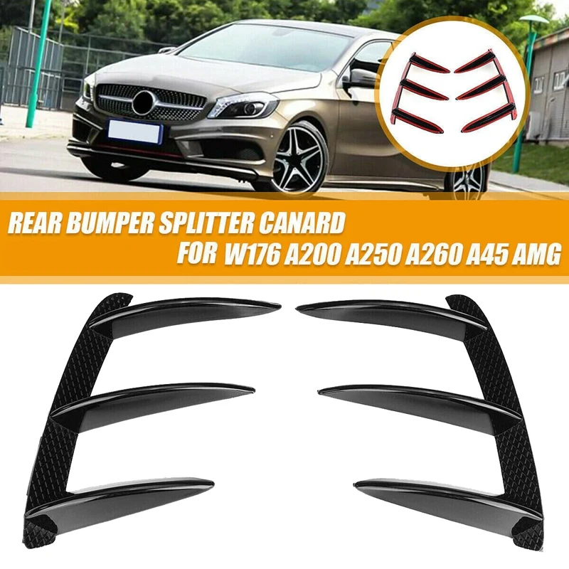

Car Rear Bumper Lip Spoiler Canards for Mercedes Benz W176 A200 A250 A45 AMG