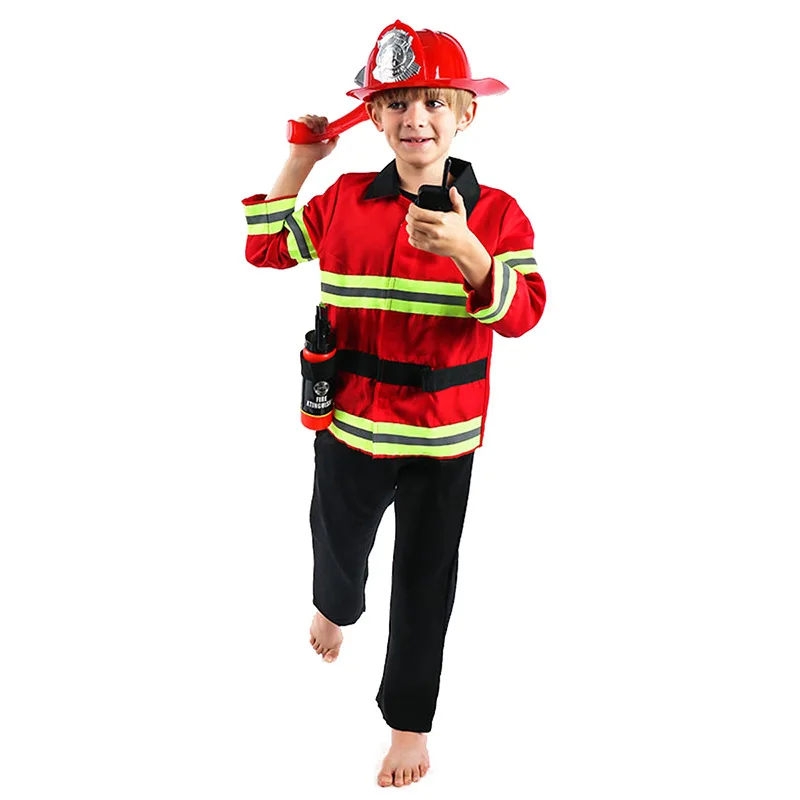 

China Embroidery #42 Christmas performance dress up costume children's game occupational costume cosplay firefighter