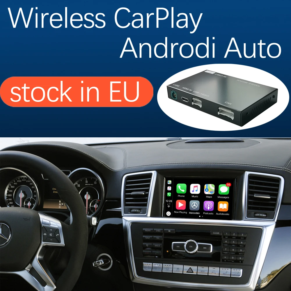 Беспроводной Apple CarPlay Android авто для Mercedes Benz ML GL W166 X166 2012 2015 с функцией