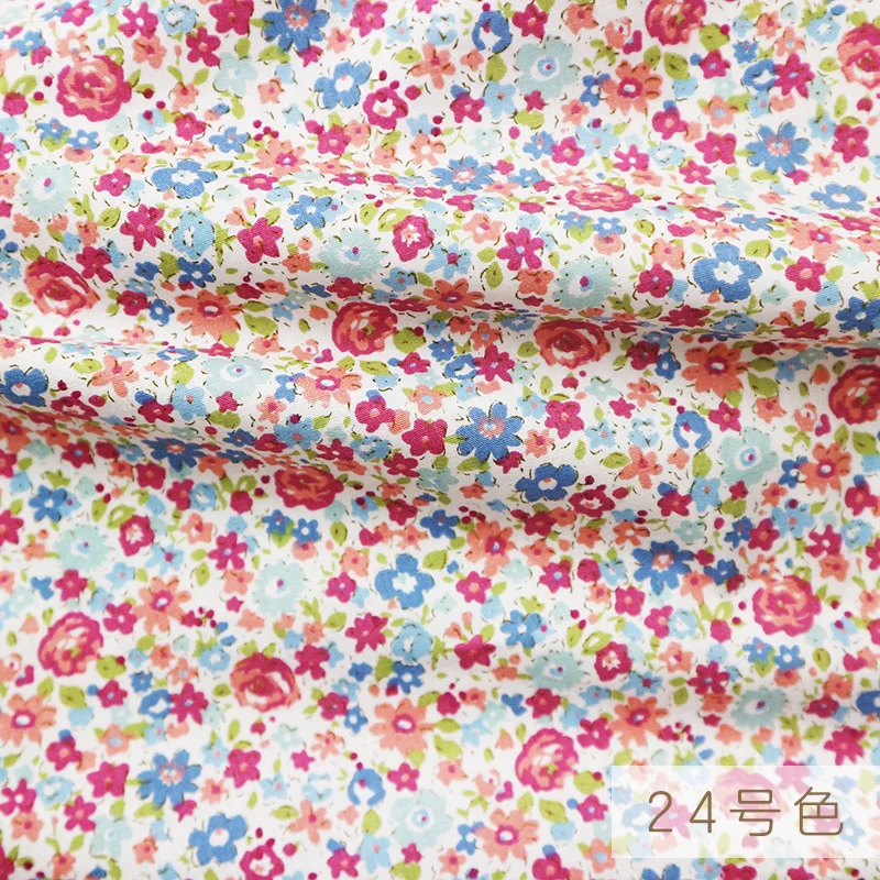 50x145 см печать свежий цветочный саржа хлопковая Лоскутная Ткань DIY шитье детская одежда ткань сделать постельные принадлежности одеяло для ребенка и ребенка