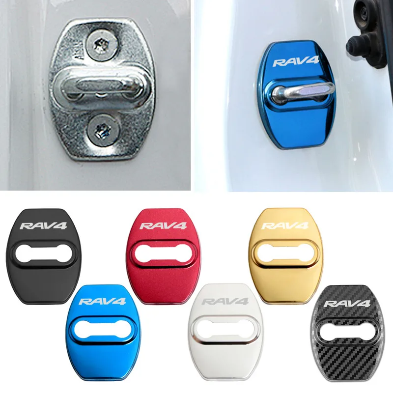 Стайлинг автомобиля чехлы для дверных замков Toyota RAV4 защитные и декоративные