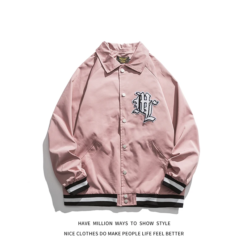 

New Arrival Autumn And Spring Thin Ligh Towel Embroid Oversize Men's Coach Baseball Jacket Unisex Women's Varsity Shirt Coat