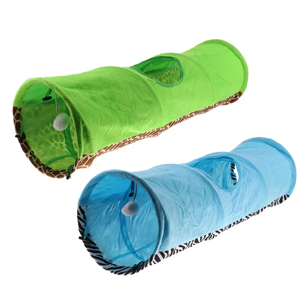 

Туннель для кошек, складная игрушка для домашних животных, с шариком и отверстием, для тренировок и бега