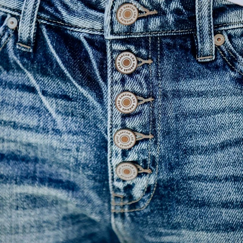 

Fashion Denim Shorts Women Summer Clothes Casual High Waist Curled Jeans Shorts Loose Ripped XS-XL Button New Streetwear 2021