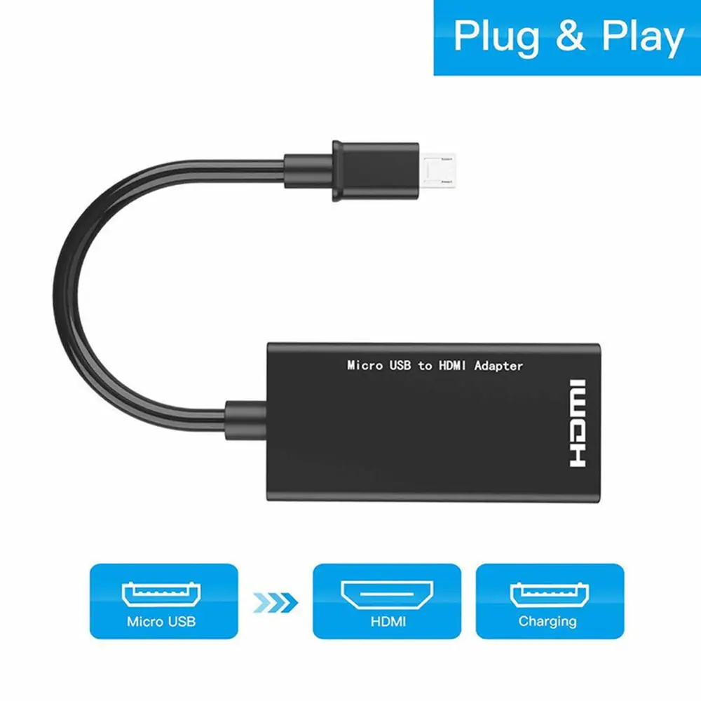 Кабель адаптер 1080P MHL M icro USB 2 0 к H DMI HDTV|Кабели HDMI| |