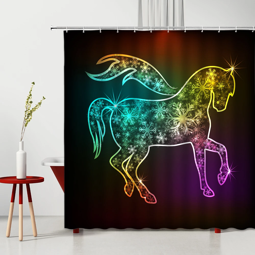 

Cartoon Unicorn Shower Curtain Colorful Bathroom Curtains Fabric Shower Curtain Children's Curtains Fabric Curtains Bathroom Set