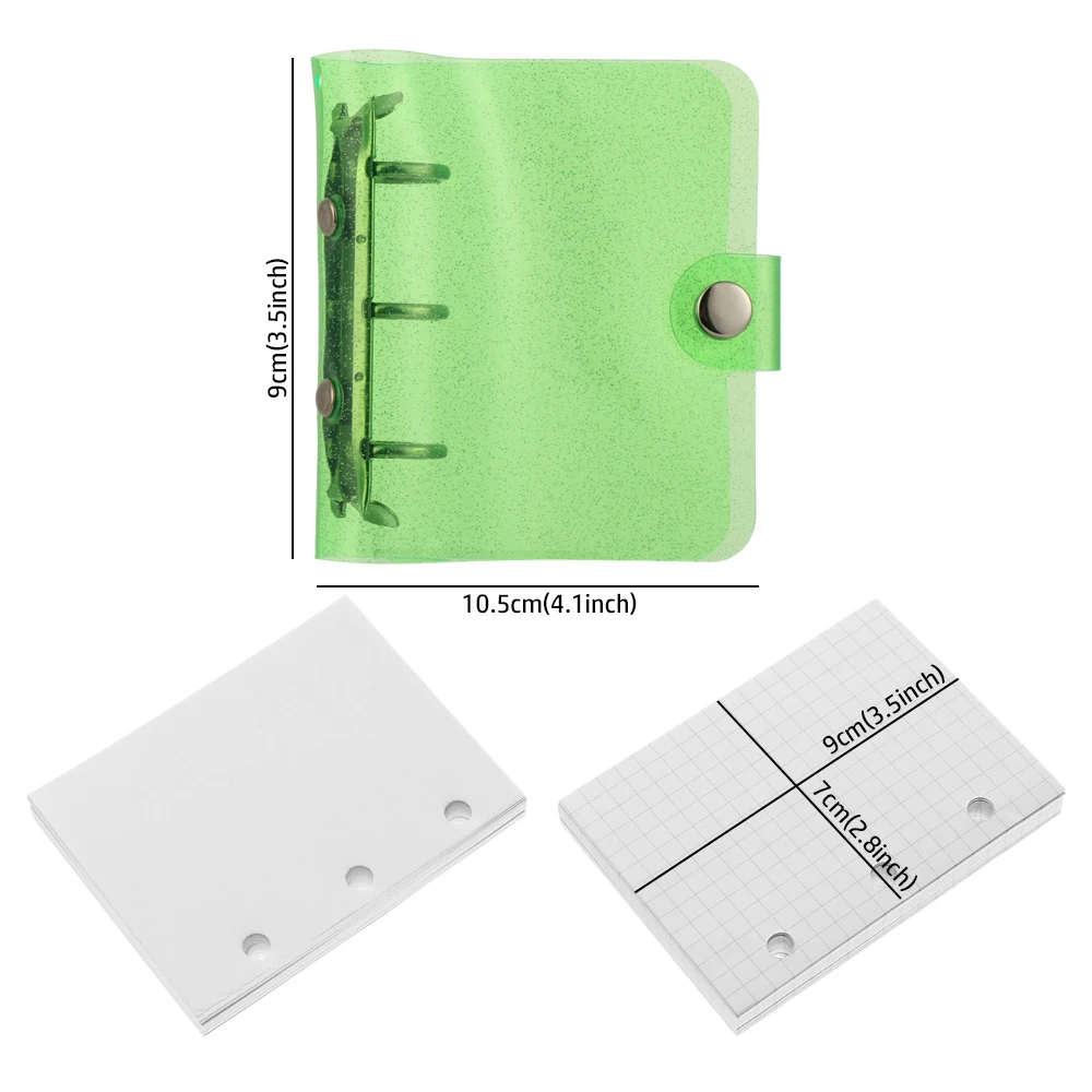 Мини-папка для записей с 3 отверстиями чехол из ПВХ ноутбука портативная папка