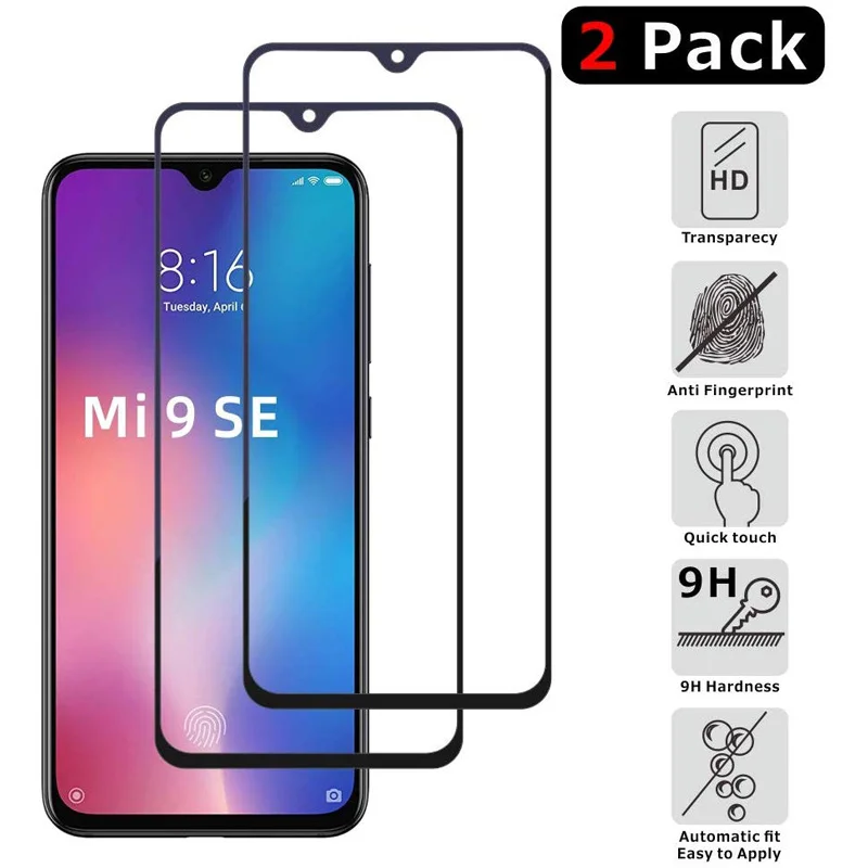 2 Pack High Clarity Protective Glass for Mi 9 Pro 5G Screen Protector For Lite Tempered on the Xiaomi SE CC9 | Мобильные телефоны и