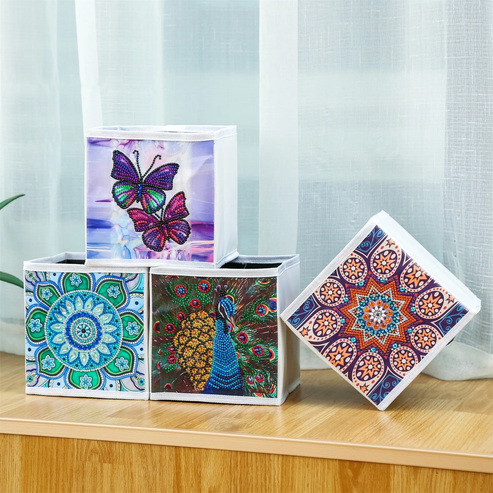 Складной ящик Стразы для алмазной живописи коробка хранения в виде чисел и сверл