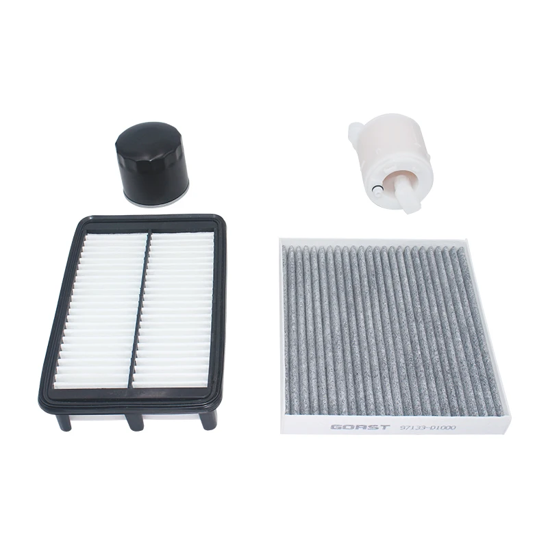 

Автомобильный масляный фильтр, воздушный фильтр салона, топливный фильтр для Hyundai Creta 1,6 90kw 1591cc 2016 2017 2018 2019 2020 4 шт./компл.