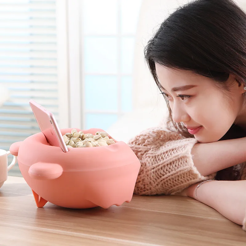

Double melon seed plate living room plastic dry fruit plate lazy people crack melon seed dried fruit box household fruit plate