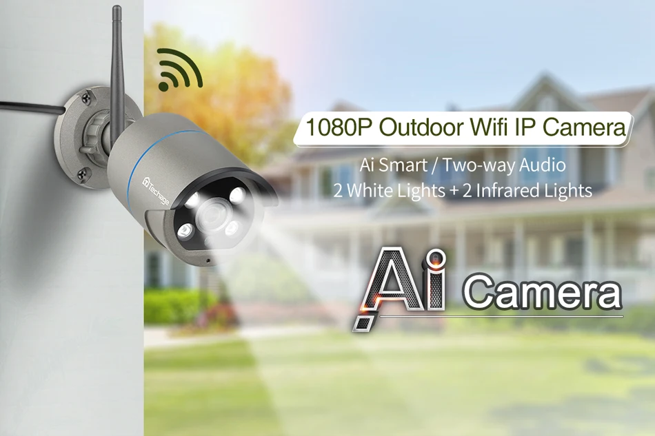 Techage, беспроводная ip-камера 1080 P, обнаружение человека, двухстороннее аудио, уличная, водонепроницаемая, домашняя, охранная, CCTV камера
