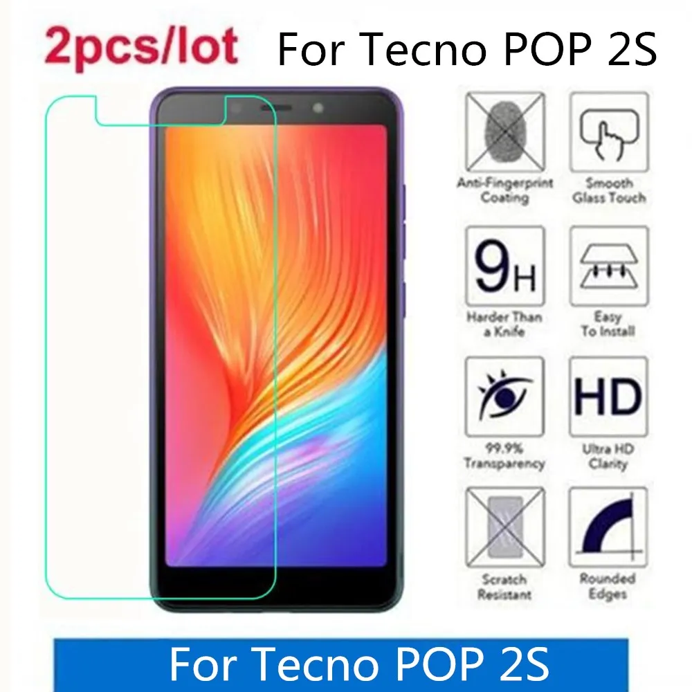 Закаленное стекло для Tecno POP 2S 2.5D Premium Защитная пленка стекло|Защитные стёкла и