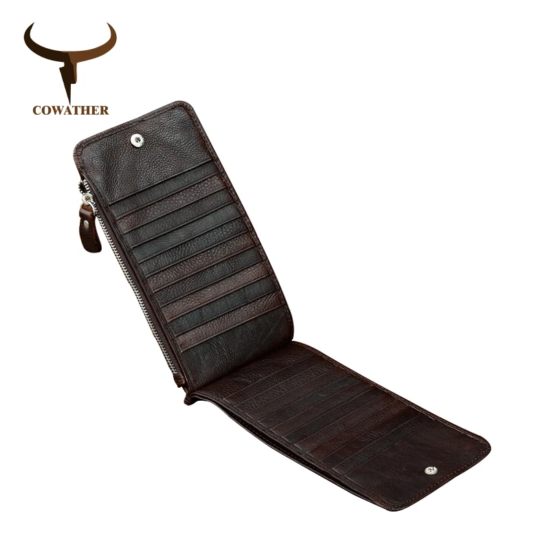 Мужской кошелек из натуральной воловьей кожи с отделением для карт|Мужские