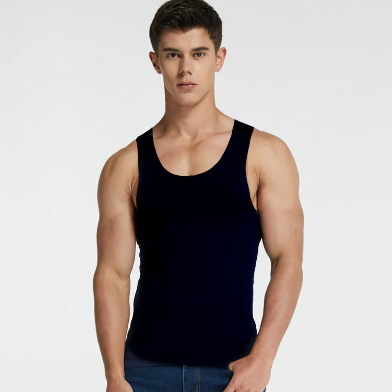 

Men's Ice Silk Tank Summer Transparent Mesh Breathable Solid Bodybuilding Tank Top Men Gym Workout Fitness Sleeveless Shirt