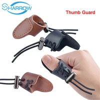 archery leather finger guard bow and arrow catapult sling shooting thumb protector traditional bow hunting protector accessories