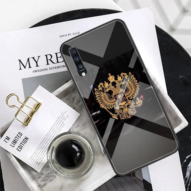 

Double-headed eagle KGB logo Phone Case Tempered Glass For XiaoMi 8SE 6 8lite MIX2S Note 3 Redmi Note 7 5 4 Redmi 6A 5Plus 4X