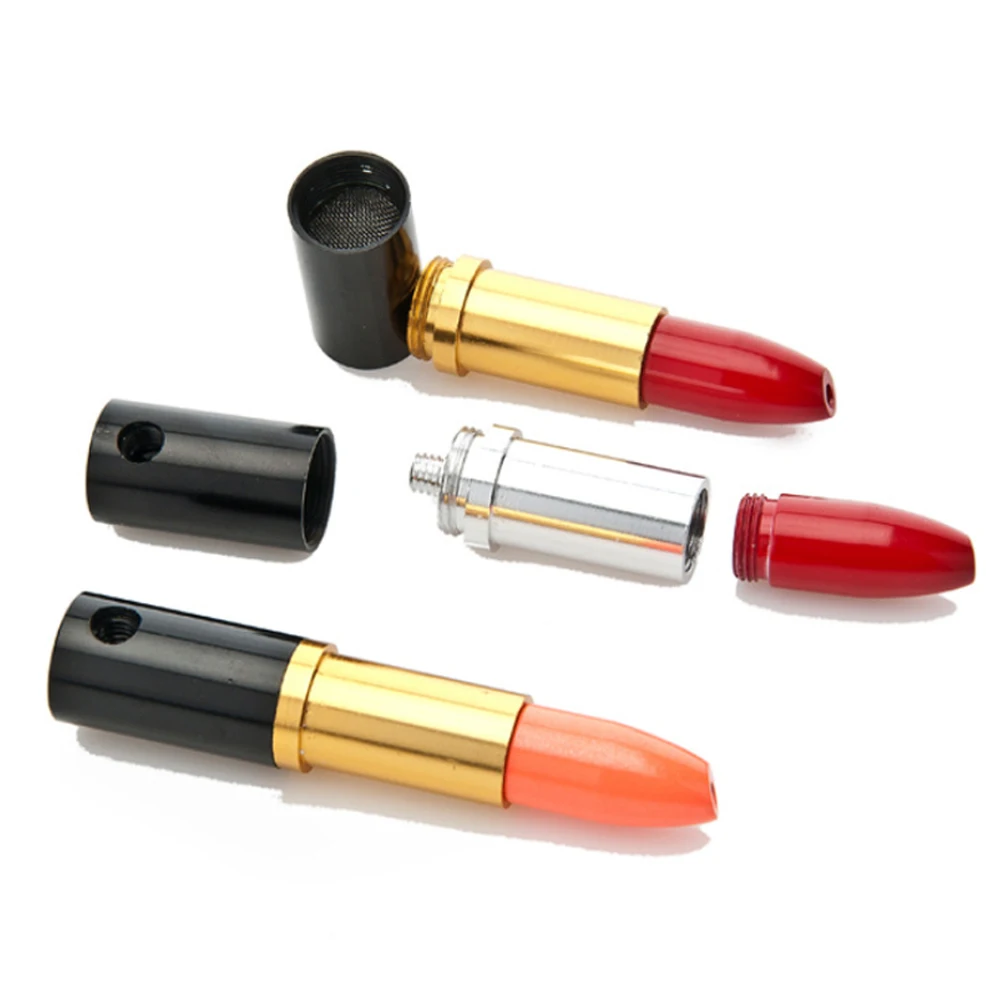 Металлические трубки для курения в форме губной помады 50 шт. аксессуары трав