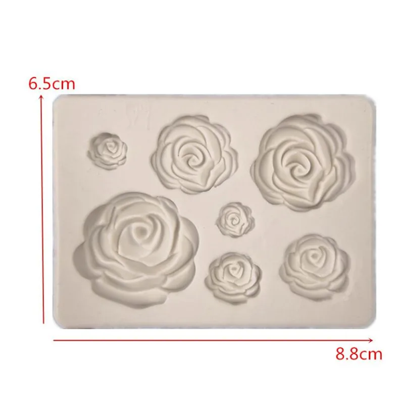 

Rose Flowers Silicone Mold Fondant Sugarcraft Cake Form Chocolate Mold Soap Mould Wedding Cake Decorating Tools